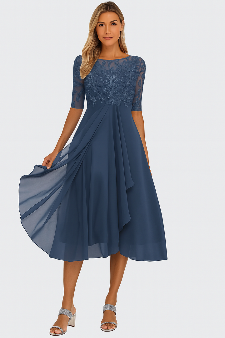 womens-midi-dress-with-floral-lace-bodice-and-sheer-sleeves-4