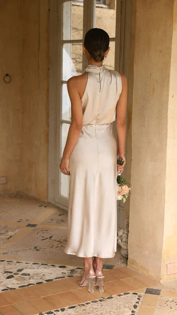 womens-midi-dress-with-halter-neck-and-draped-front-2