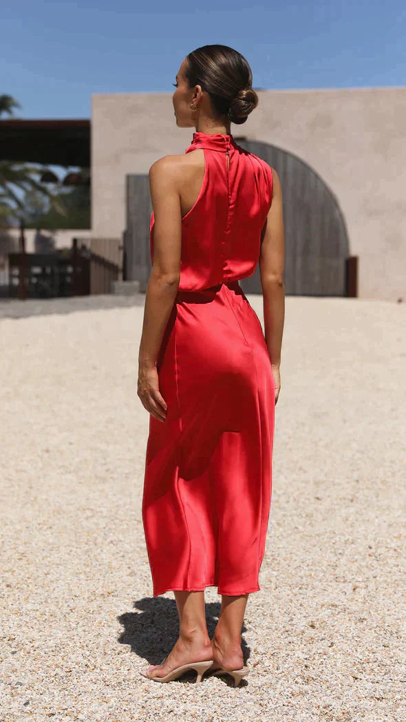 womens-midi-dress-with-halter-neck-and-draped-front-8