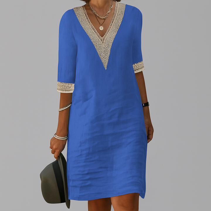 womens-midi-linen-dress-with-v-neck-and-trim-cuffs-2