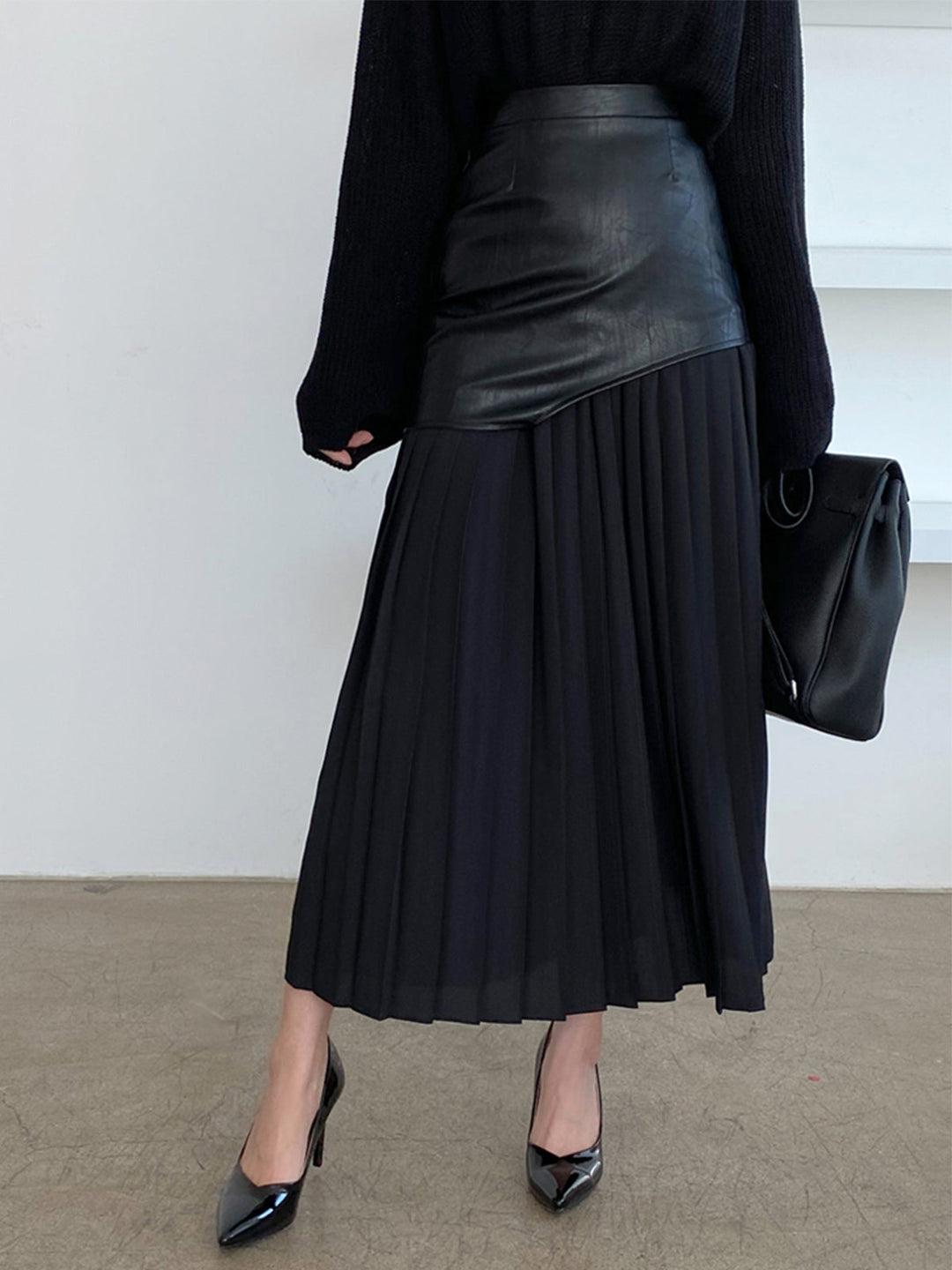 womens-midi-skirt-with-faux-overlay-and-pleated-hem-6