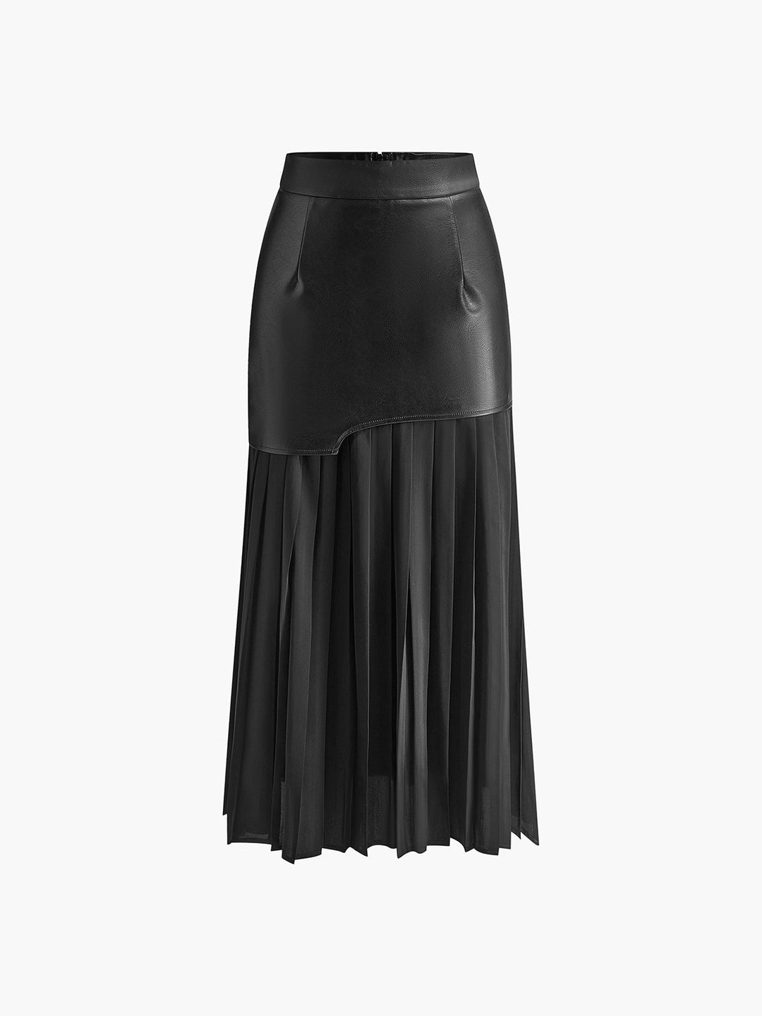 womens-midi-skirt-with-faux-overlay-and-pleated-hem-7