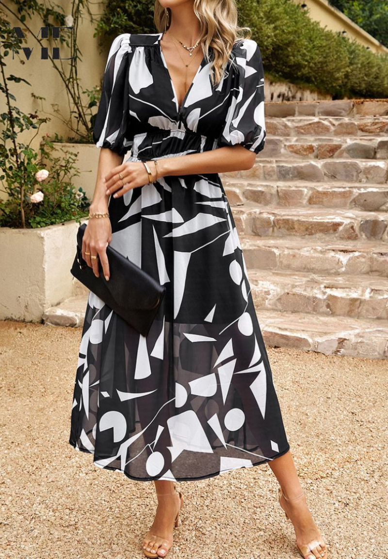 womens-midi-synthetic-dress-with-v-neck-and-smocked-waist-14