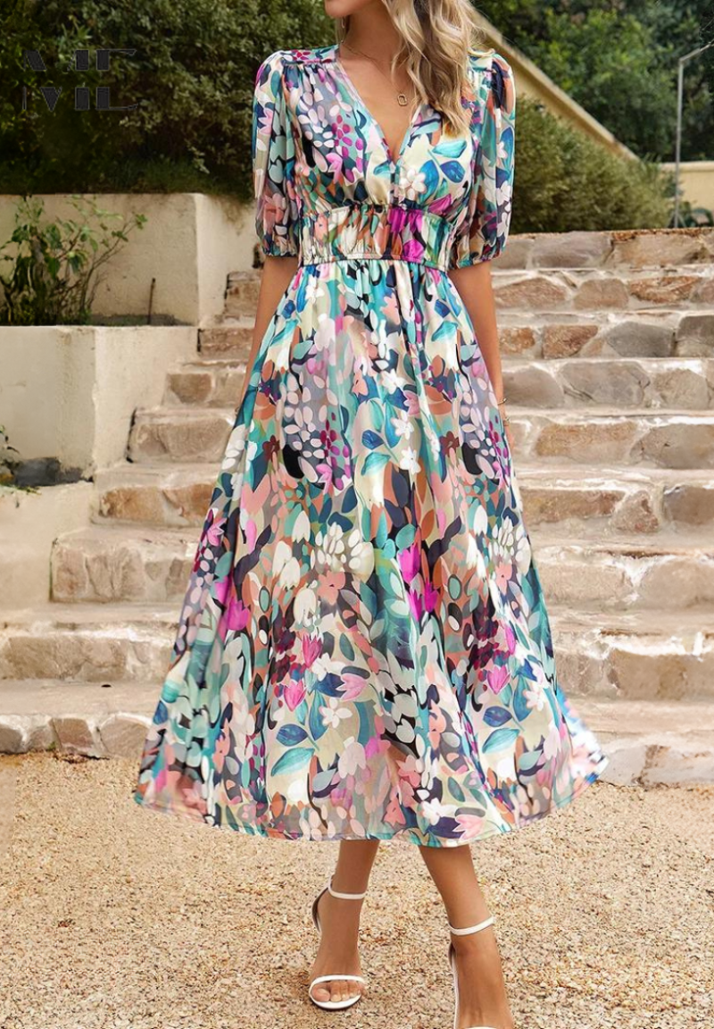 womens-midi-synthetic-dress-with-v-neck-and-smocked-waist-4