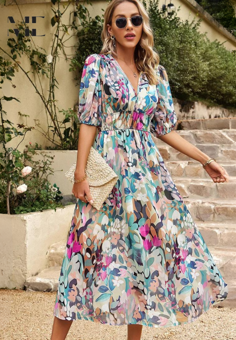womens-midi-synthetic-dress-with-v-neck-and-smocked-waist-5
