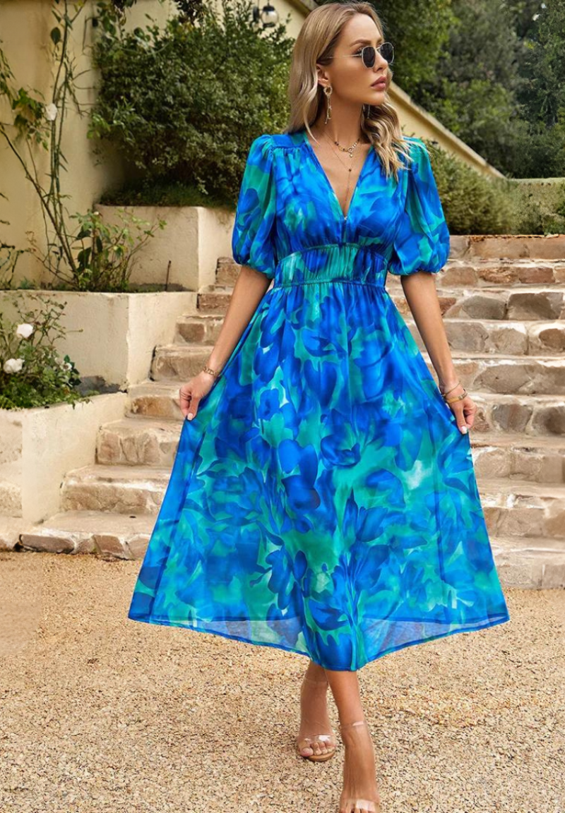 womens-midi-synthetic-dress-with-v-neck-and-smocked-waist-7