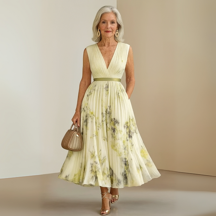 womens-pleated-chiffon-maxi-dress-with-v-neck-and-pockets-11