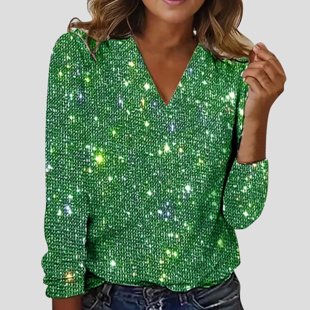 womens-polyester-blouse-with-sequin-overlay-and-v-neckline-4