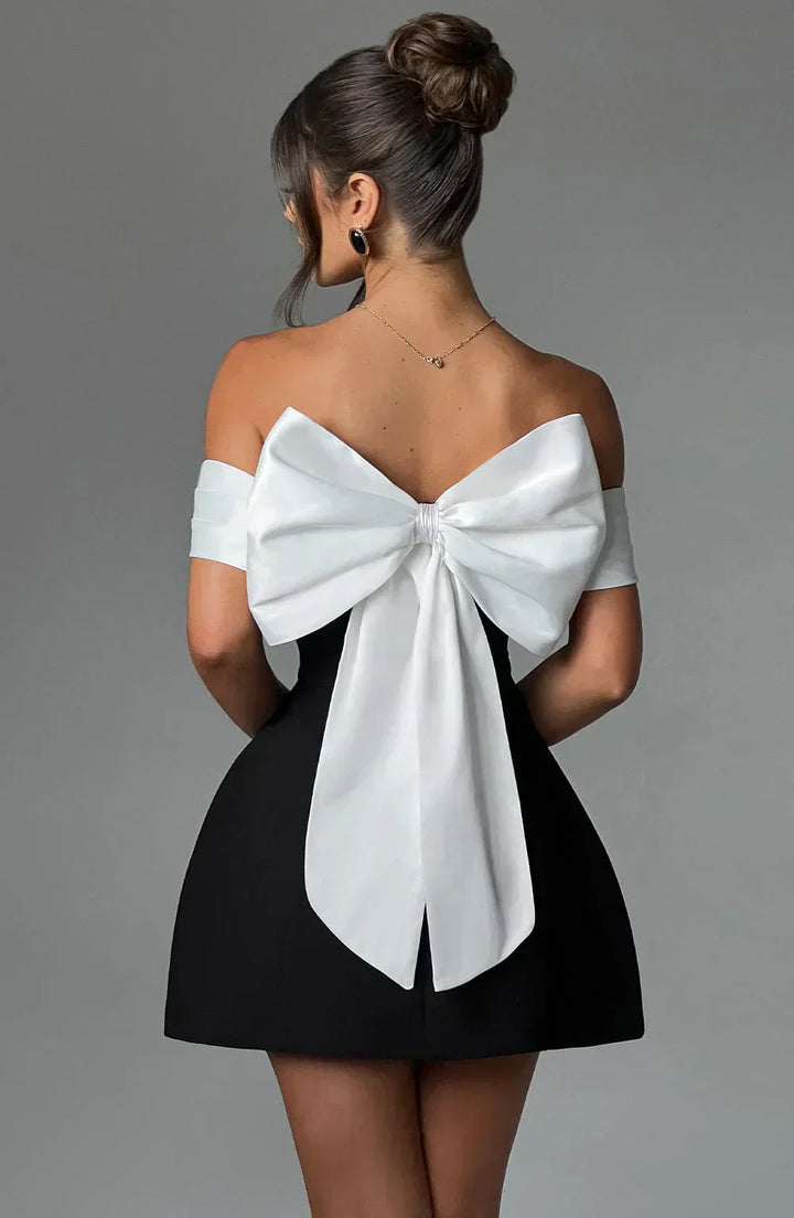 womens-satin-mini-dress-with-off-shoulder-band-and-back-bow-10