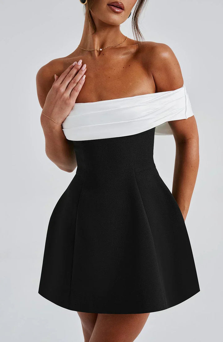 womens-satin-mini-dress-with-off-shoulder-band-and-back-bow-8