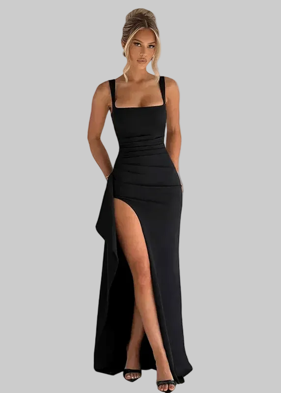 womens-sleeveless-synthetic-maxi-dress-with-square-neck-and-thigh-slit-1