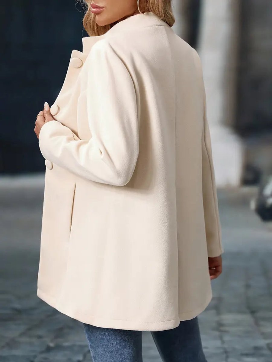 Wanda | Women's Longline Open-Front Blazer with Stand Collar