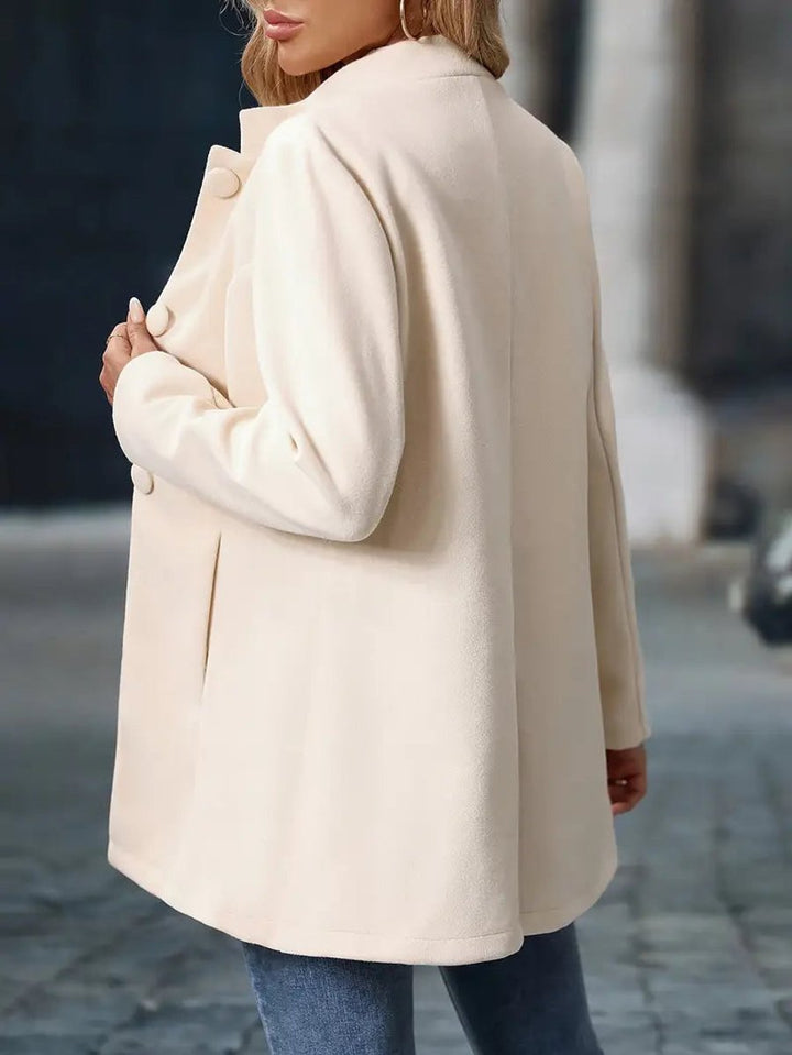 Wanda | Women's Longline Open-Front Blazer with Stand Collar