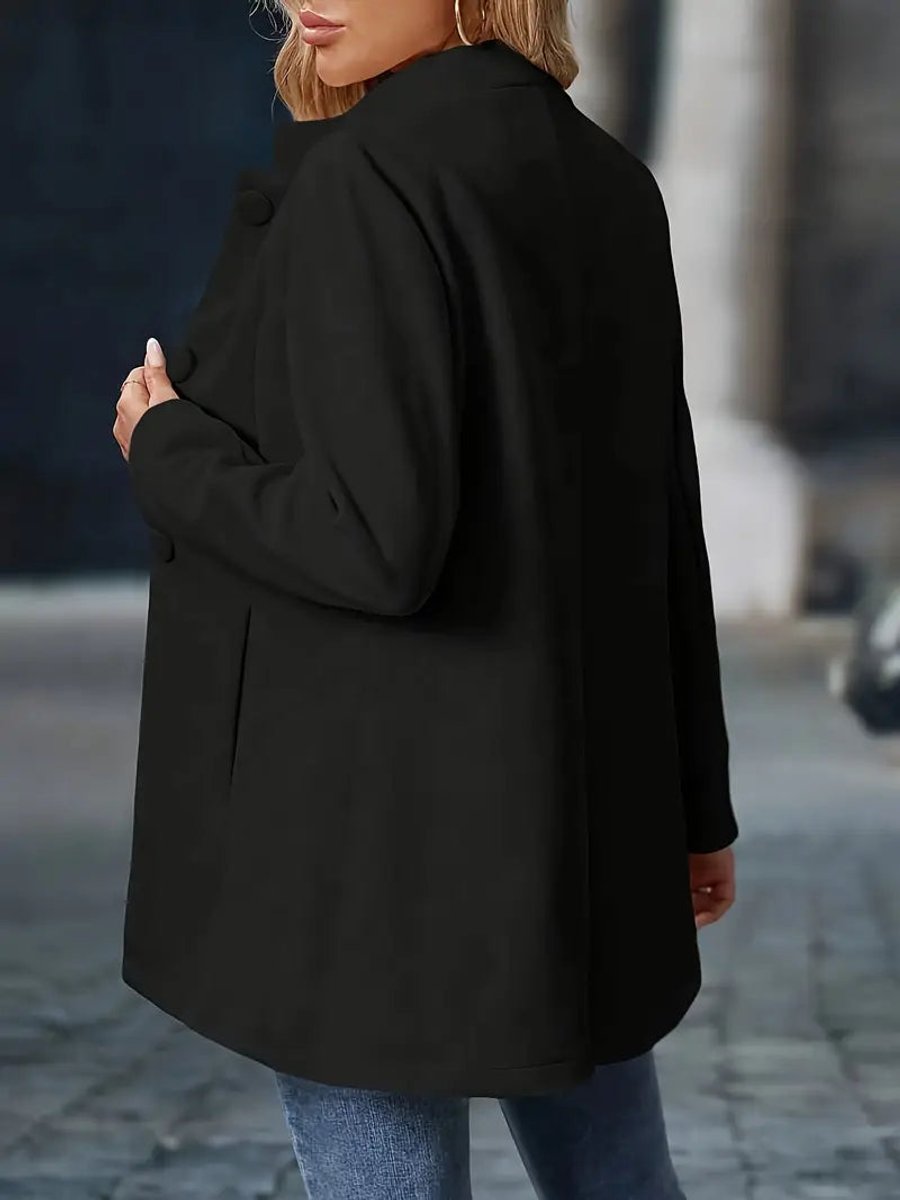Wanda | Women's Longline Open-Front Blazer with Stand Collar