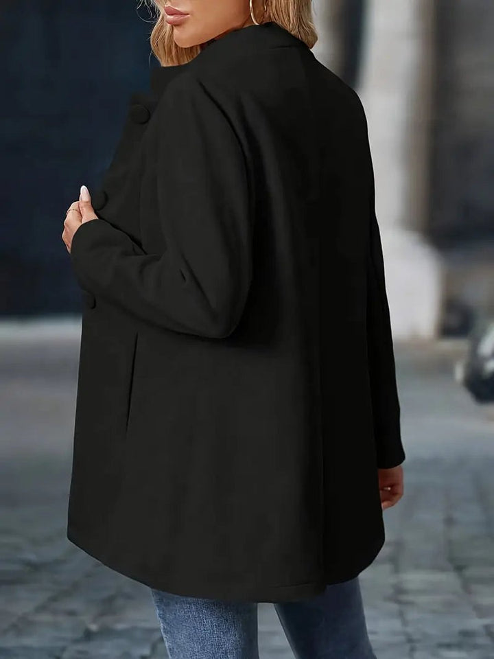 Wanda | Women's Longline Open-Front Blazer with Stand Collar
