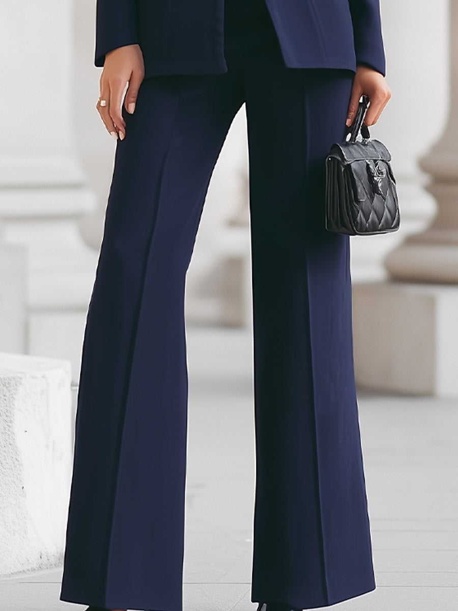 womens-woven-blazer-set-with-stand-collar-and-wide-leg-pants-3