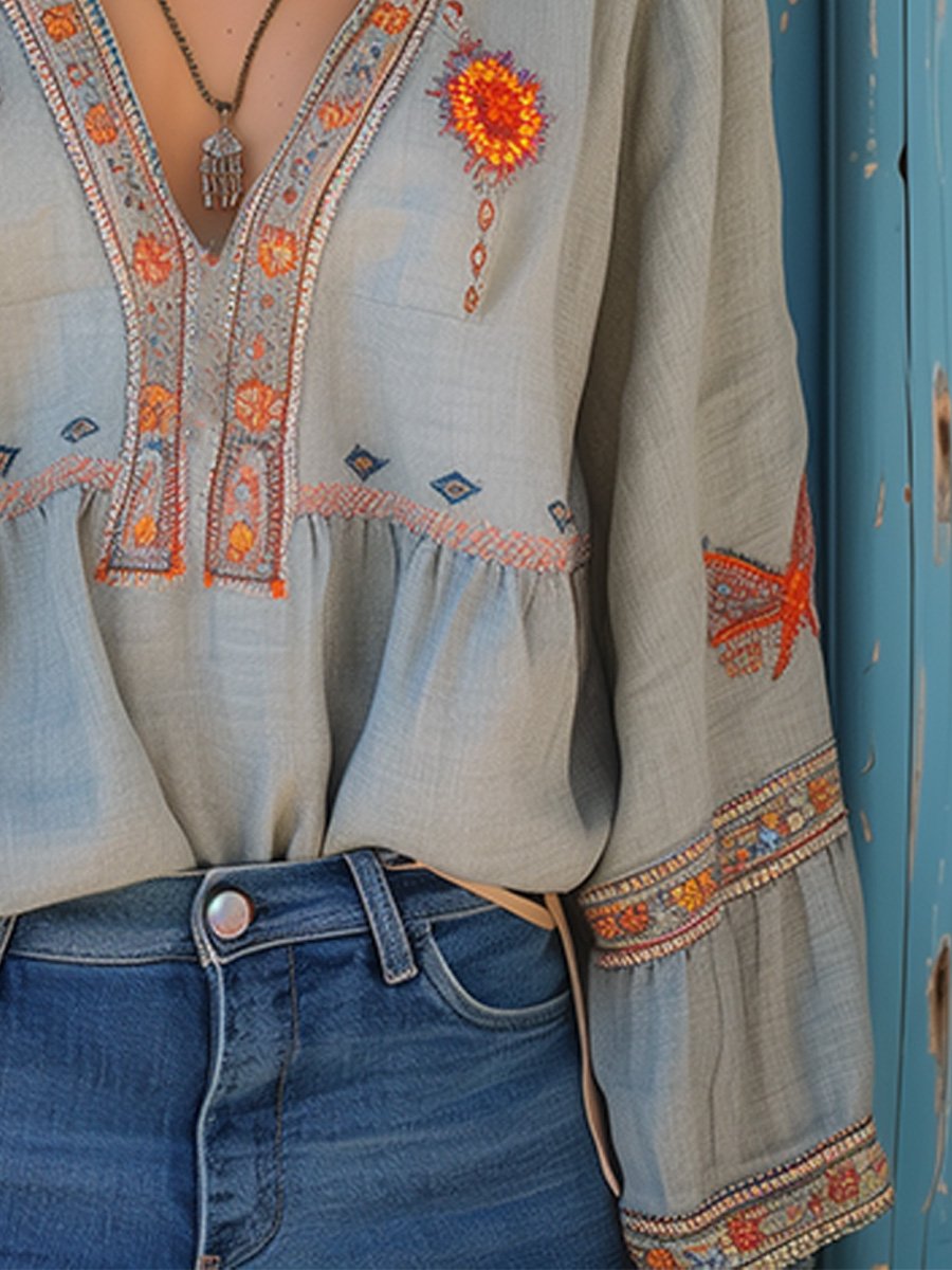 womens-woven-blouse-with-embroidered-trim-and-v-neck-5
