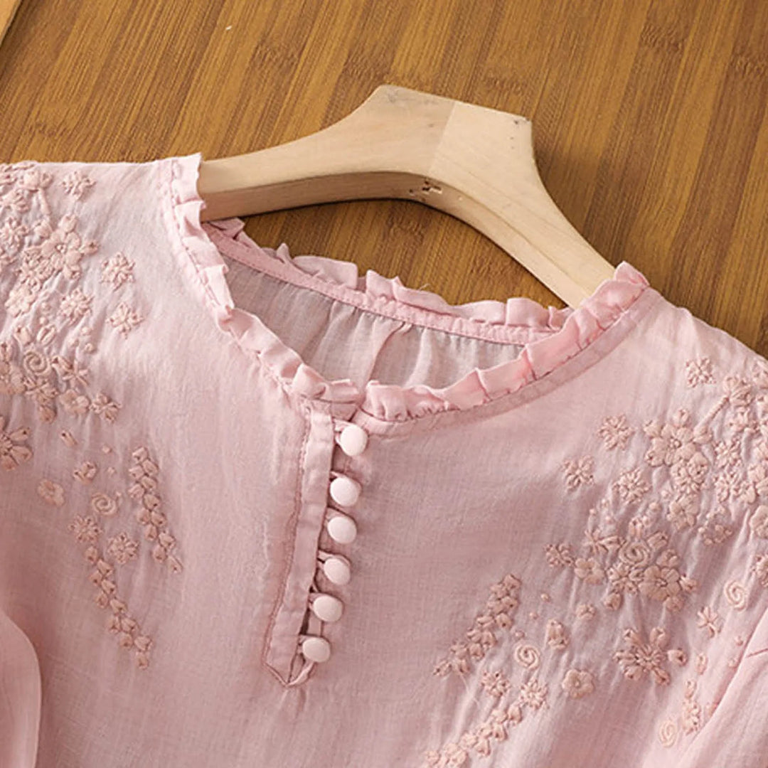 womens-woven-blouse-with-embroidered-yoke-and-split-neck-3