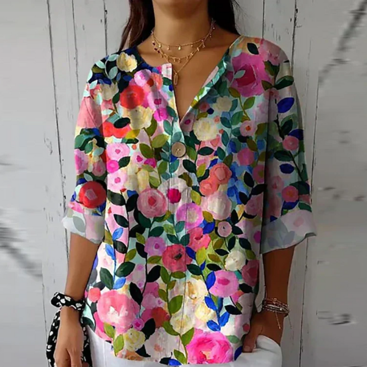 womens-woven-blouse-with-floral-print-and-split-neck-6
