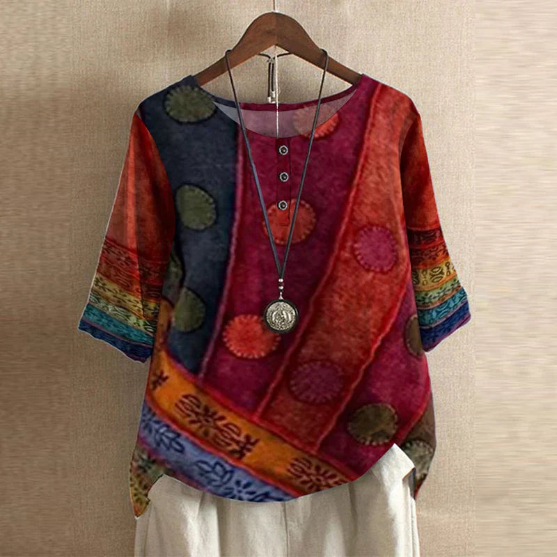 womens-woven-blouse-with-henley-buttons-and-cuffed-sleeves-4