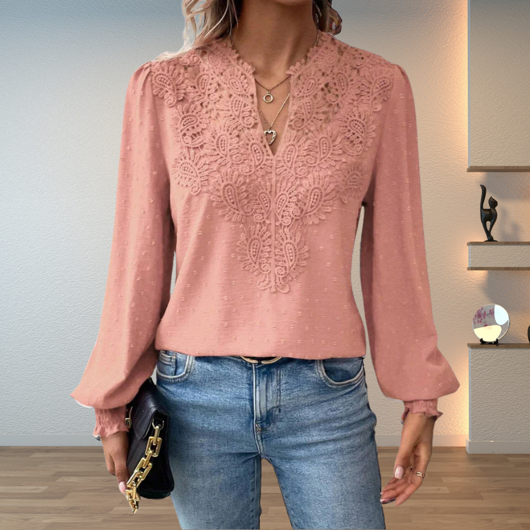 womens-woven-blouse-with-lace-yoke-and-split-neckline-7