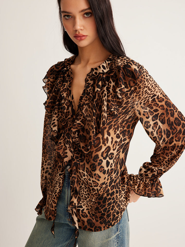 womens-woven-blouse-with-ruffle-v-neck-and-tie-closure-3