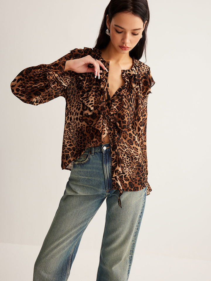 womens-woven-blouse-with-ruffle-v-neck-and-tie-closure-5
