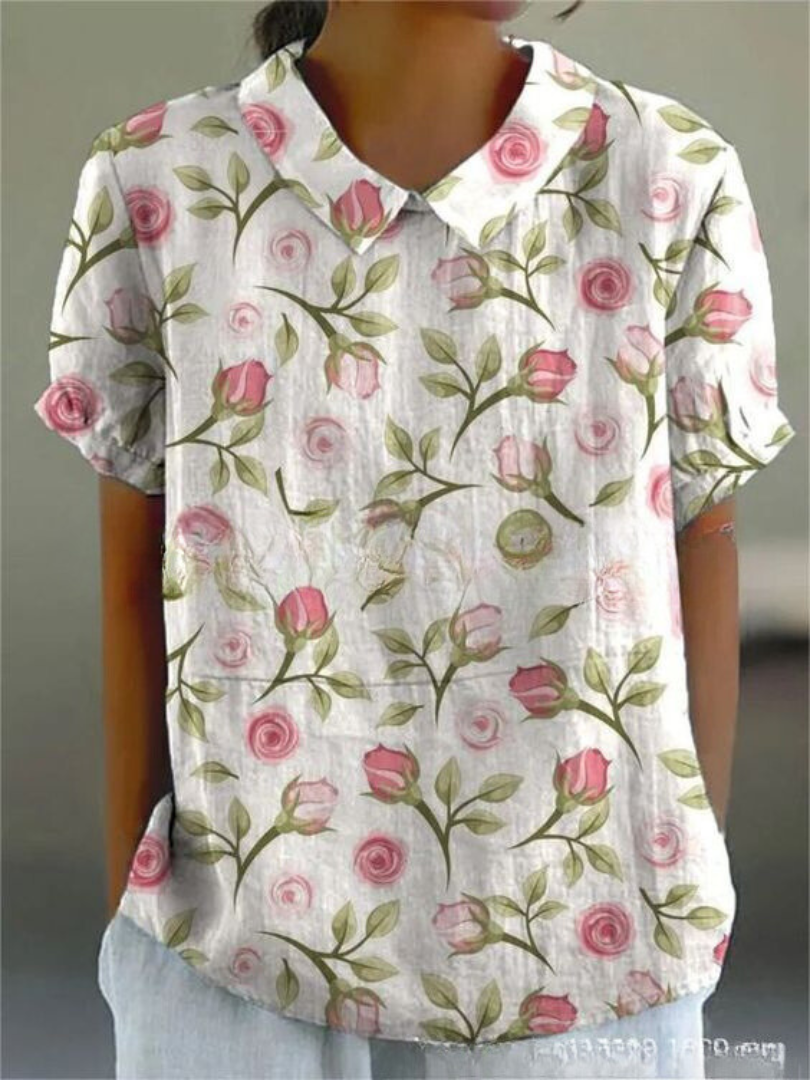 womens-woven-floral-blouse-with-v-notch-collar-and-short-sleeves-5