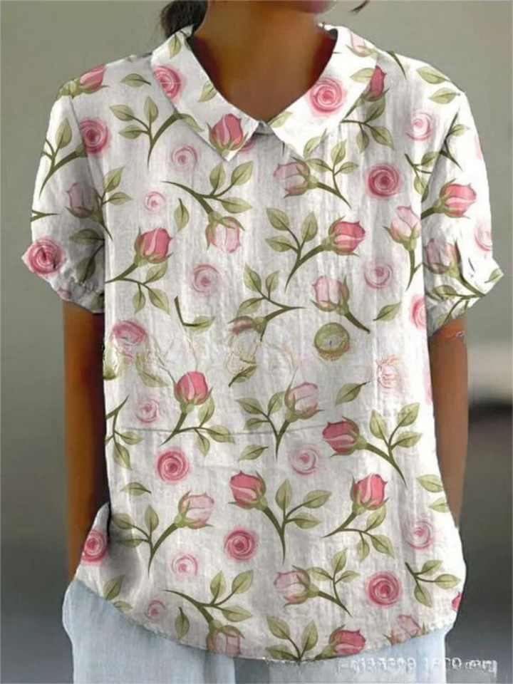 womens-woven-floral-blouse-with-v-notch-collar-and-short-sleeves-5