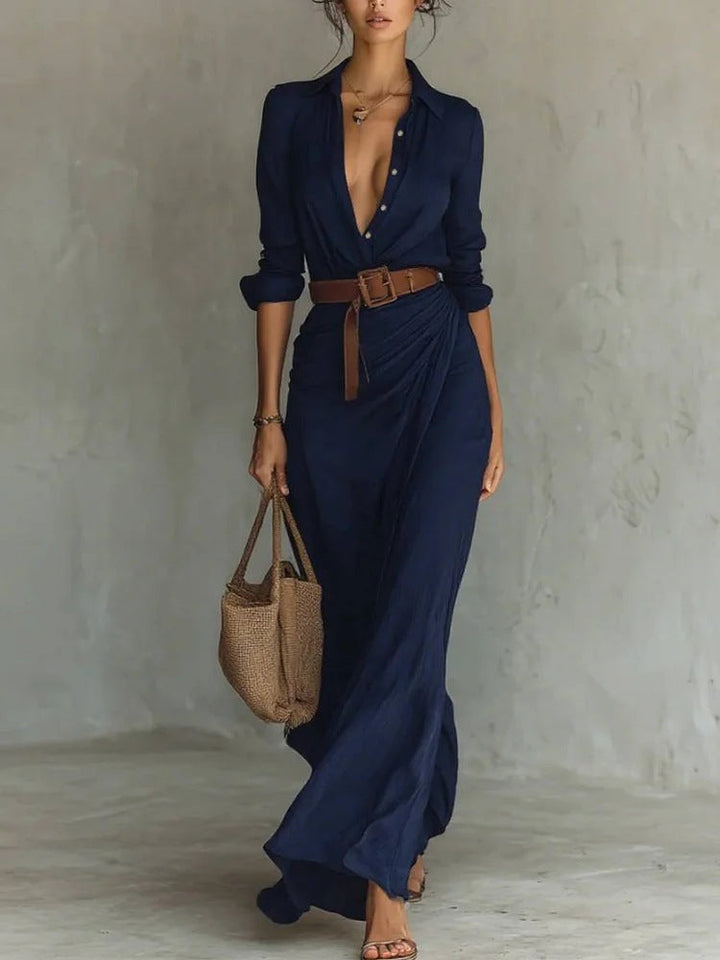 womens-woven-maxi-dress-with-button-front-and-waist-tie-4
