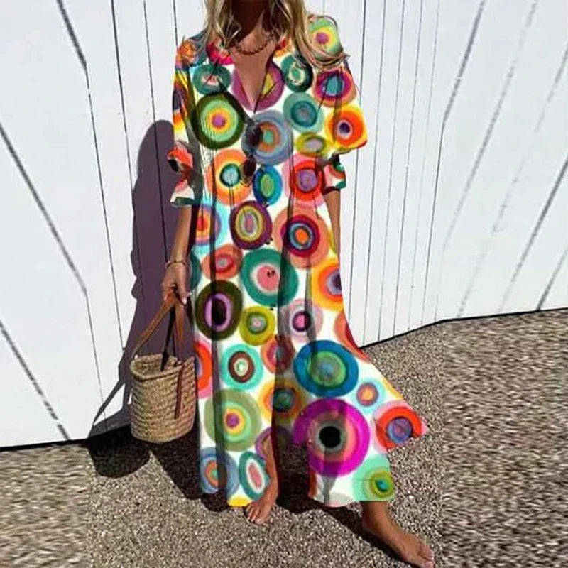 womens-woven-maxi-dress-with-collared-v-neck-and-buttons-6