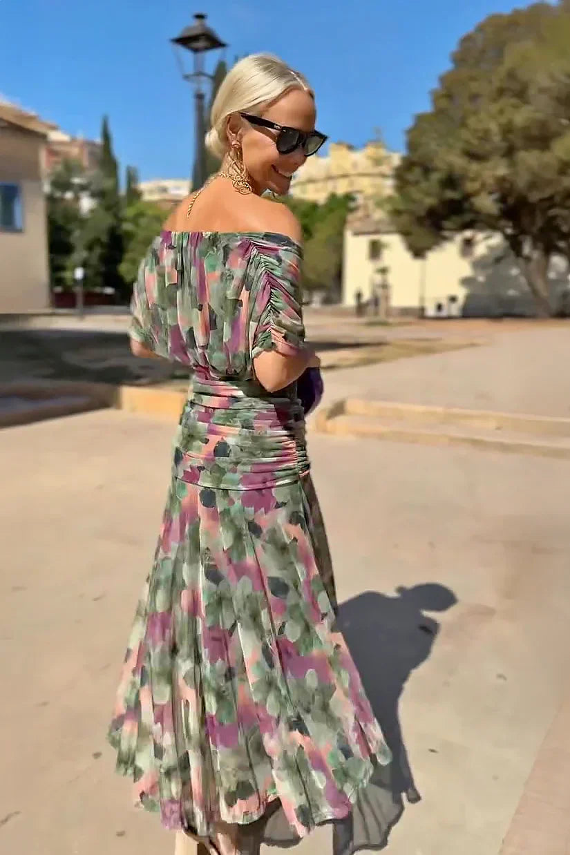 womens-woven-maxi-dress-with-off-shoulder-v-neck-and-ruched-waist-4