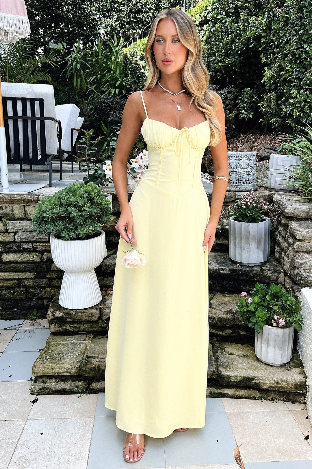 womens-woven-maxi-dress-with-spaghetti-straps-and-bow-front-2