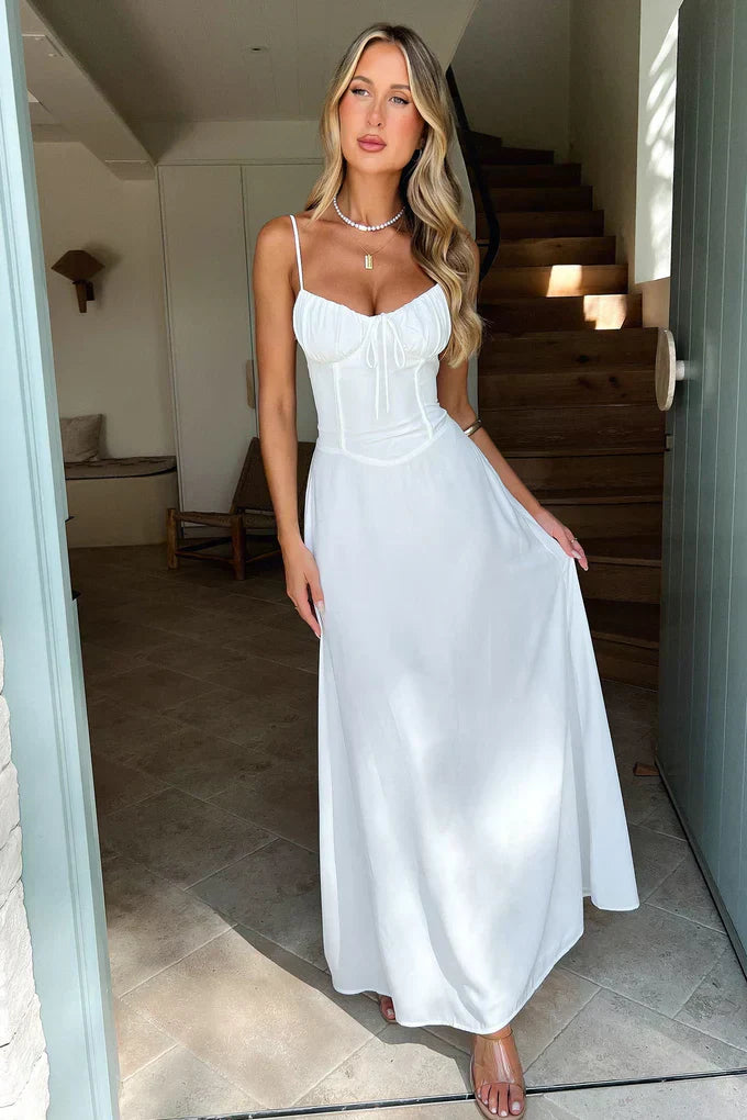 womens-woven-maxi-dress-with-spaghetti-straps-and-bow-front-7
