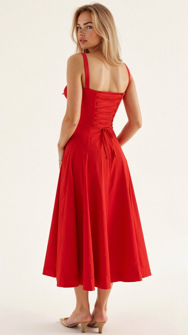 womens-woven-midi-dress-with-bustier-bodice-and-side-slit-12