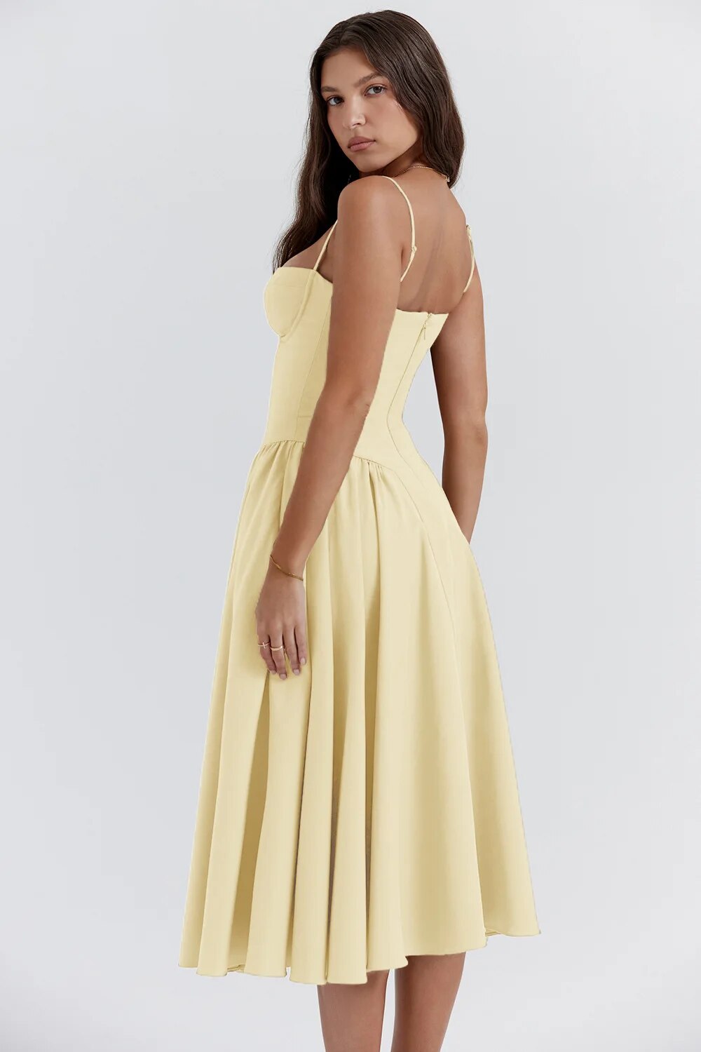 womens-woven-midi-dress-with-bustier-seaming-and-pocketed-skirt-18