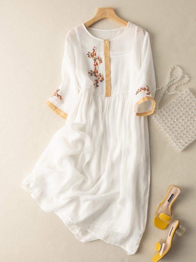 womens-woven-midi-dress-with-embroidery-and-button-placket-3