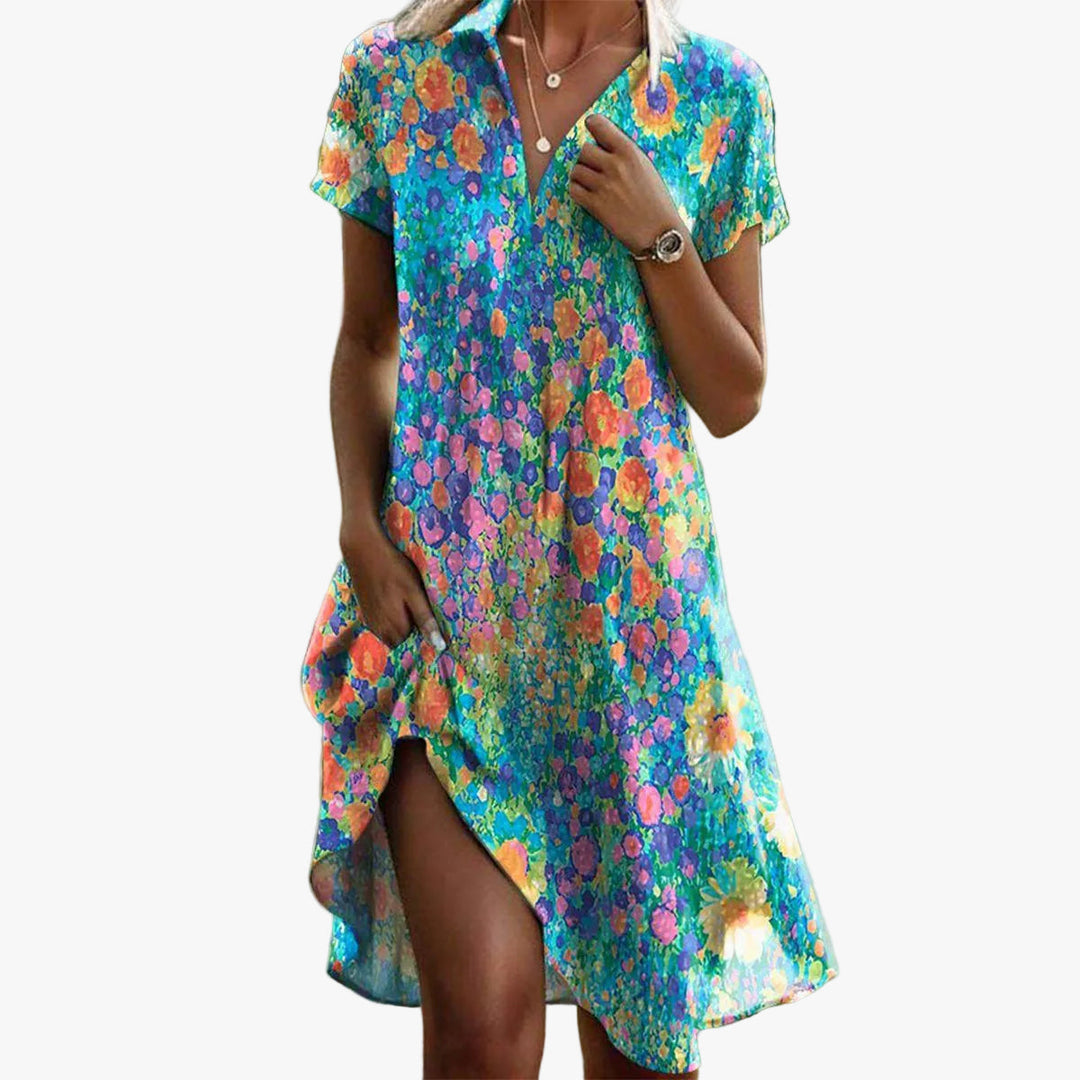 womens-woven-midi-dress-with-scoop-neck-and-short-sleeves-1