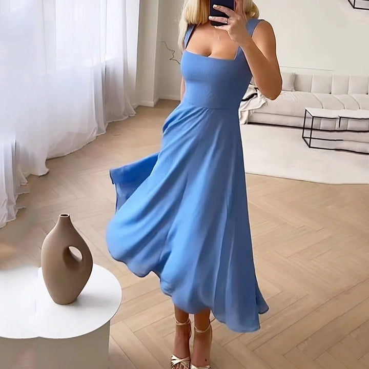womens-woven-midi-dress-with-square-neck-and-sleeveless-bodice-3