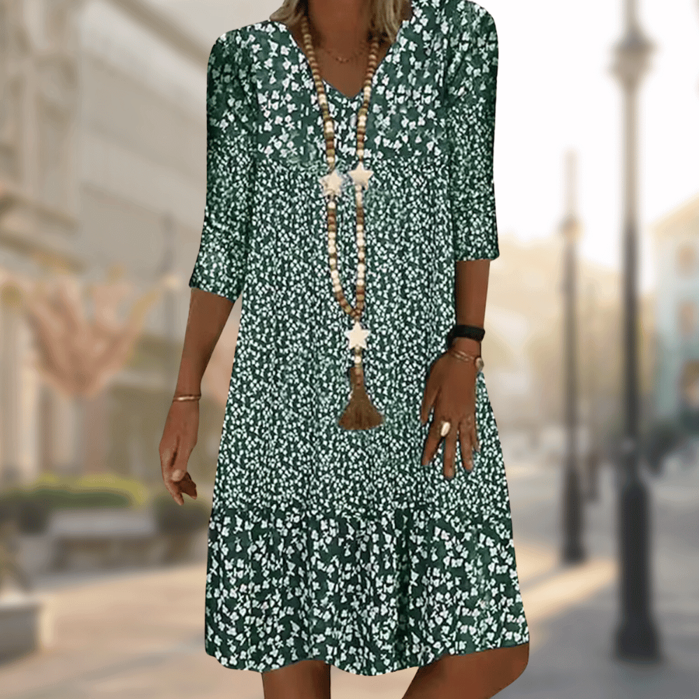 womens-woven-midi-dress-with-v-neck-and-ruffle-hem-4