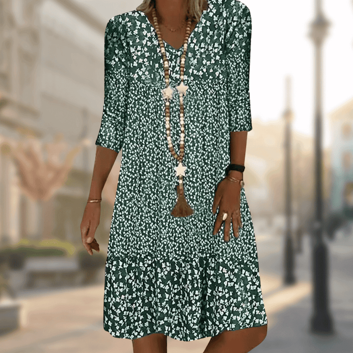 womens-woven-midi-dress-with-v-neck-and-ruffle-hem-4