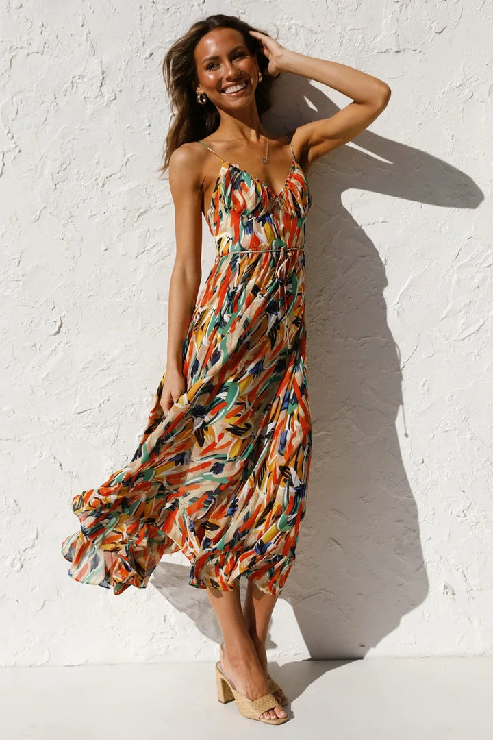 womens-woven-midi-dress-with-v-neck-and-tie-waist-3