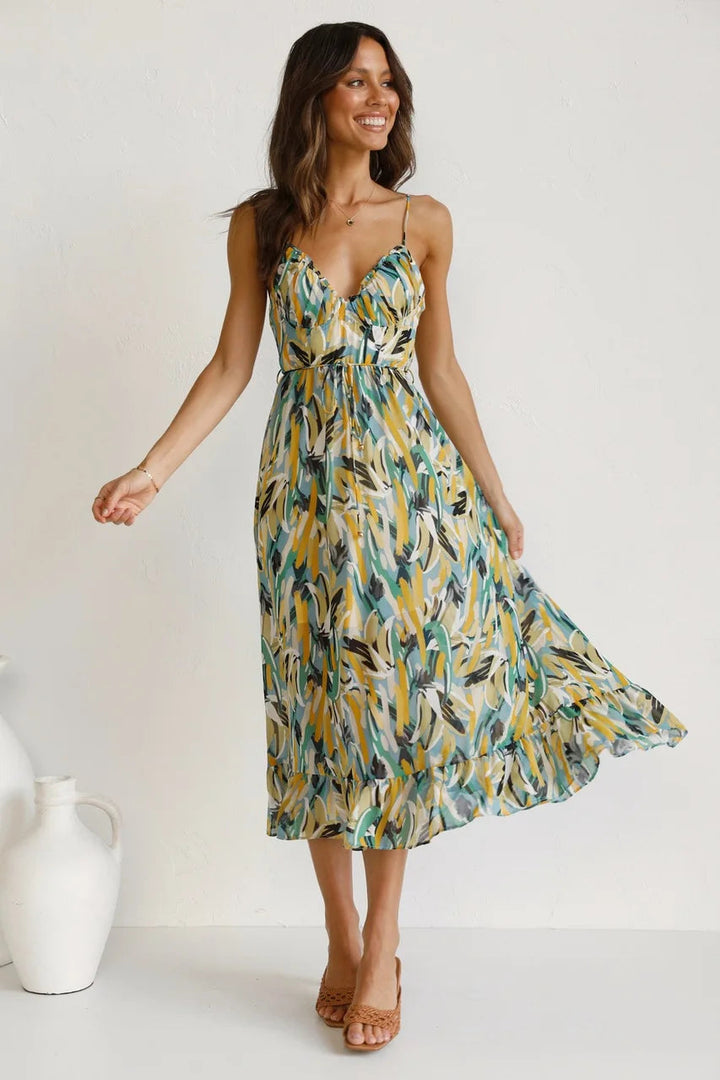 womens-woven-midi-dress-with-v-neck-and-tie-waist-5