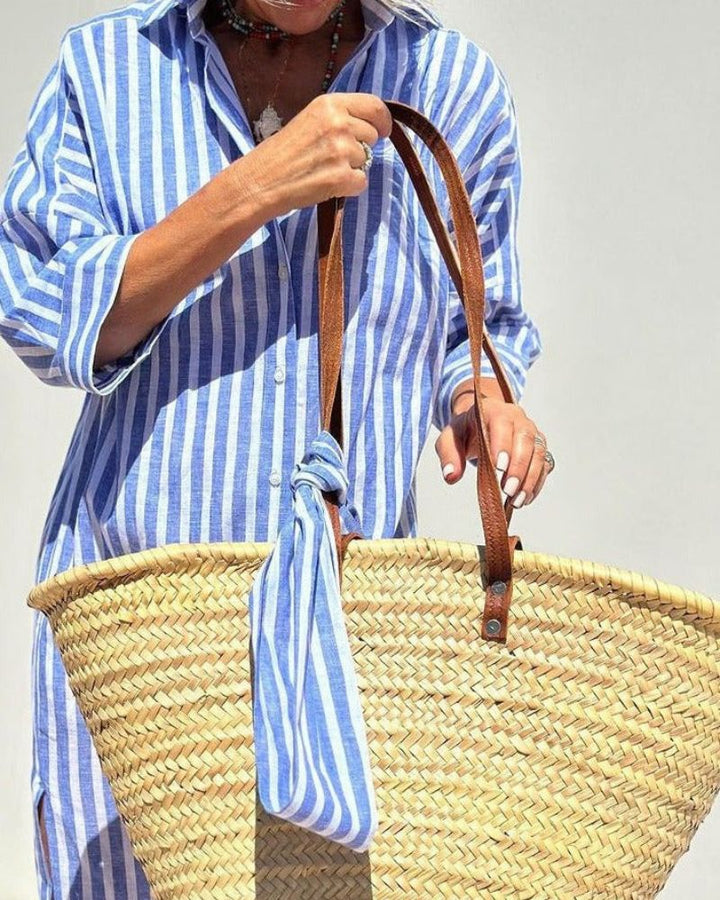 womens-woven-shirt-dress-with-button-front-and-side-slits-4