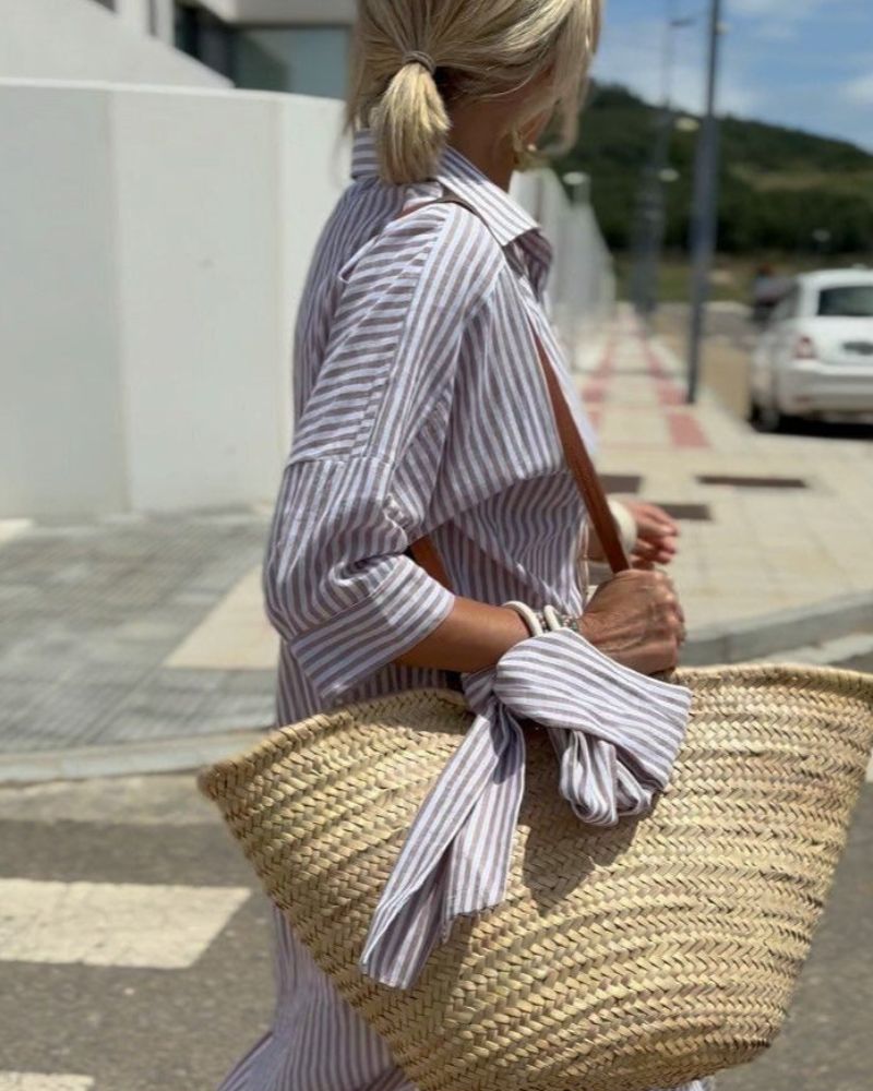 womens-woven-shirt-dress-with-button-front-and-side-slits-5