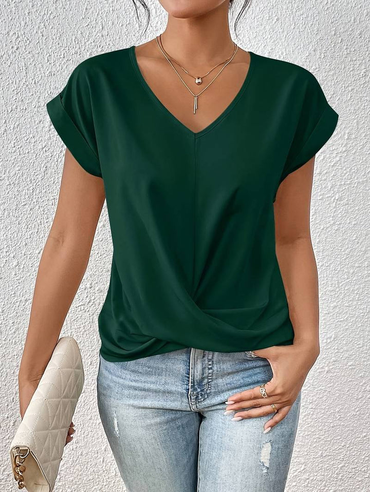 womens-woven-v-neck-top-with-twist-front-hem-and-cuffed-sleeves-6