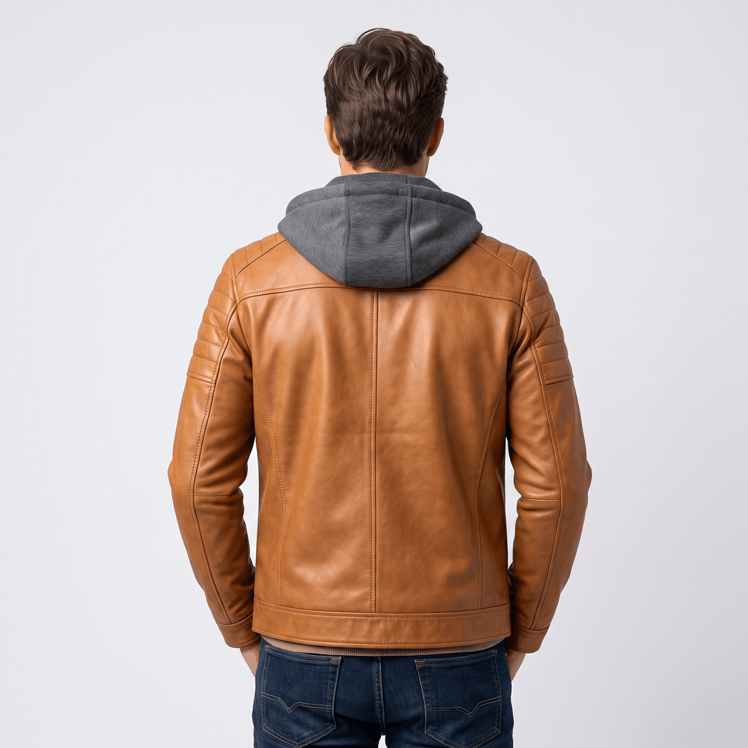 Yorick | Men's Hooded Grained Aviator Jacket