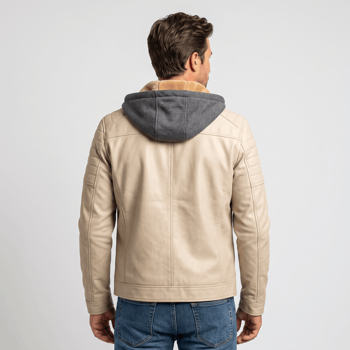Yorick | Men's Hooded Grained Aviator Jacket