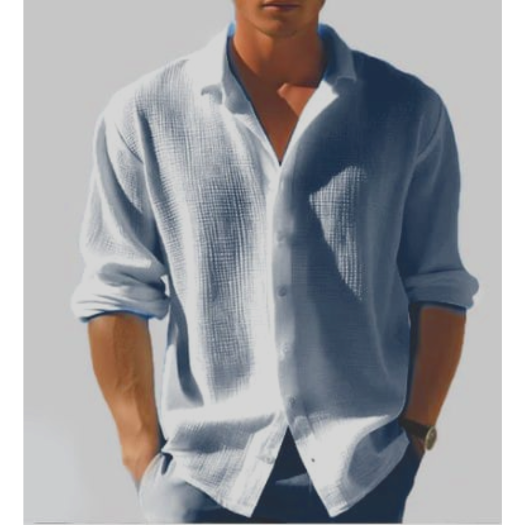Zander | Men's Casual Waffle Knit Button Down Shirt