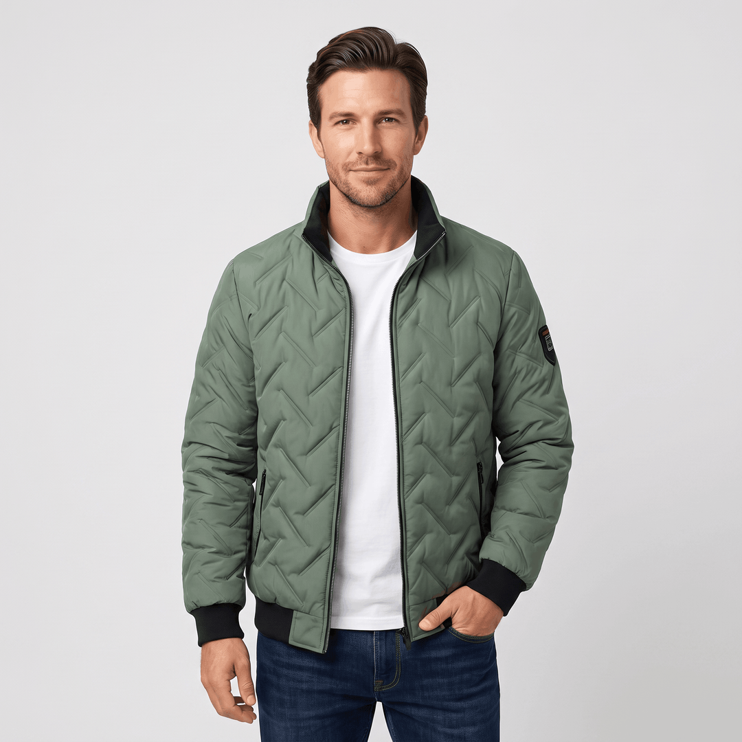 Zephyr | Men's Chevron-Quilted Bomber Jacket